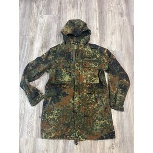 1993 German Army Bundeswehr Flecktarn Field Jacket Parka Hooded Sz 185/95 NATO